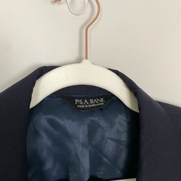 Jos A Bank Blue Wool Blazer Gold Buttons Mens 43R Sports Coat Suit Jacket - Picture 2 of 6